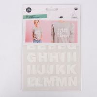 Rico Design Bügelmotivset Alphabet Buchstaben 2 Bögen weiß