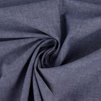 Bekleidungsstoff Yarn Dyed Popeline uni navyblau meliert 1.44m Breite