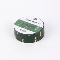 Rico Design Washi Tape Struktur Sprenkler grün-gold 1.5cmx10m