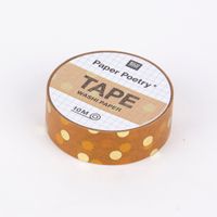 Rico Design Washi Tape Struktur Punkte senfgelb-gold 1.5cmx10m