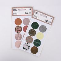 Rico Design Sticker Struktur Grün rund 4 Blatt 20 Stück