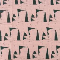 Rico Design Bekleidungsstoff MusselStruktur Muster rosa dunkelgrün 50