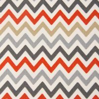 Dekostoff Baumwolle ZAG ZIG Zickzack Linien Chevron creme orange grau