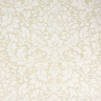 Dekostoff Baumwolle Carlotti Ornamente Blätter floral beige weiß 1.38