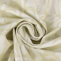 Dekostoff Baumwolle Carlotti Ornamente Blätter floral beige weiß 1.38