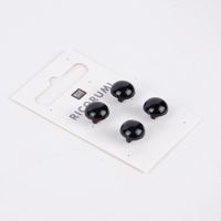 Rico Design Knöpfe mit Steg braun-schwarz 4 Stück 11mm