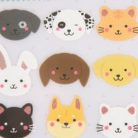 Rico Design Bügelmotivset Tierköpfe 9 Motive bunt