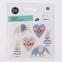 Rico Design Bügelmotivset Baby Boy 6 Motive blau grau