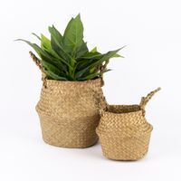 Creativ Company Korb aus Seegras mit Henkeln rund natur 27x27cm
