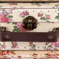 Sass & Belle Deko Koffer 3er Set Rosen 29,5x20x9,5cm