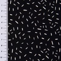 Baumwolljersey Jersey Konfetti Striche schwarz weiß 1.45m Breite