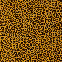 Baumwolljersey Jersey Leopardenmuster klein ocker schwarz 1.45m Breite