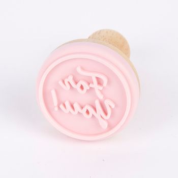 Rico Design Keksstempel For You! Silikon Holz rosa 6x8.5cm