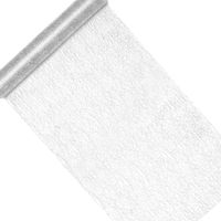 Deko Tischband Mesh silber 0.36x9m