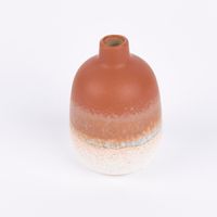 Sass & Belle kleine Vase Mojave glasiert Steinzeug braun weiß 7.5x11.5cm