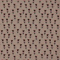 Dekostoff Leinenlook Frankreich Paris Dackel natur schwarz rot 1.40m