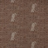 Dekostoff Halbpanama Leinenlook Leoparden natur braun 1.40m Breite