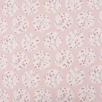 Gardinenstoff Dekostoff Blümchen Kreise Pastell rosa 1.65m