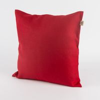 Leinenkissen Leinenhülle Kissenhülle Erik mit Knöpfen rot