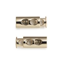 Prym Kordelstopper 2-Loch new gold 2 Stück