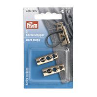 Prym Kordelstopper 2-Loch new gold 2 Stück