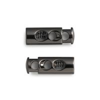Prym Kordelstopper 2-Loch gunmetal 2 Stück