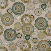 SCHÖNER LEBEN. Vorhang Mandalas natur grün 245cm oder Wunschlänge