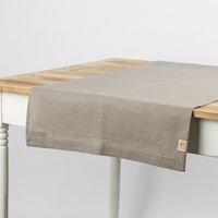 Leinentischläufer Tischläufer Erik 1-lagig 47x150cm steingrau
