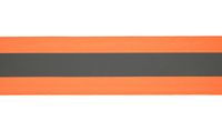 Ripsband reflektierend Reflektionsband neon orange silber Breite 5cm