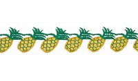 Häkelborte Dekoband Ananas gelb grün Breite 3cm