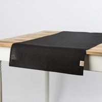 Leinentischläufer Tischläufer Erik 1-lagig 47x150cm schwarz