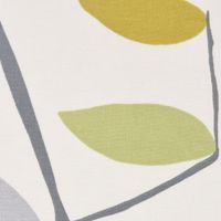 SCHÖNER LEBEN. Kissenhülle Coco Lemonade Blätter grau grün gelb 40x