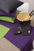 Leinentischdecke Tischdecke "Erik" 150x200cm aubergine