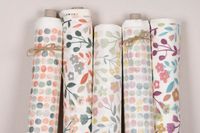 Gardinenstoff Dekostoff Baumwolle Betty Bon Bon Blumen pastell rosa 14