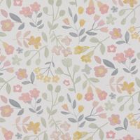 Gardinenstoff Dekostoff Baumwolle Betty Bon Bon Blumen pastell rosa 14