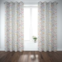 Gardinenstoff Dekostoff Baumwolle Betty Bon Bon Blumen pastell rosa 14