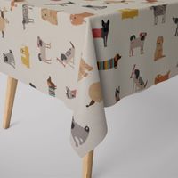 Panama Dekostoff Baumwolle Woof Butterscotch Hunde beige bunt 140cm