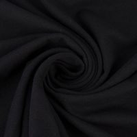 Baumwolljersey Jersey Recycling einfarbig schwarz 1.5m Breite