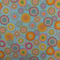 SCHÖNER LEBEN. Kissenhülle Outdoor Mandalas türkis mulitcolor