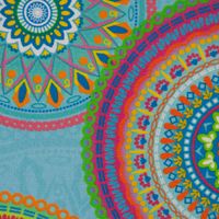 SCHÖNER LEBEN. Kissenhülle Outdoor Mandalas türkis mulitcolor