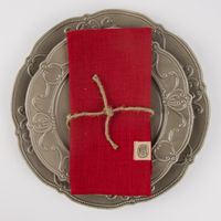 Leinenservietten Stoffservietten Erik 4Stück 44x44cm rot