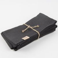 Leinenservietten Stoffservietten "Erik" 4Stück 44x44cm schiefer