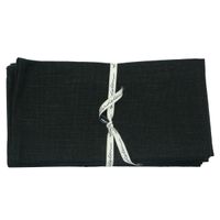 Leinenservietten Stoffservietten "Erik" 4Stück 44x44cm schwarz