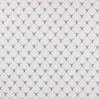 Gardinenstoff Dekostoff Reliefstruktur Hirschköpfe beige grau 1.60m