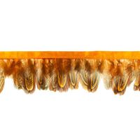 Federborte Band Federn orange 5cm Breite