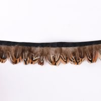 Federborte Band Federn cognacbraun 5cm Länge