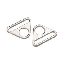 Prym Triangel-Ringe mit Steg silberfarbig 40mm