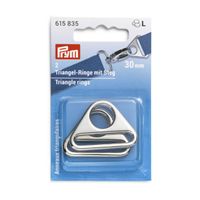 Prym Triangel-Ringe mit Steg silberfarbig 30mm