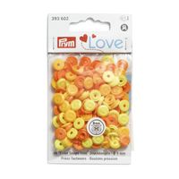 Prym Color Snaps Mini Druckknöpfe Annähoptik Kunststoff 9mm 36 Stück gelbtöne