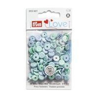 Prym Color Snaps Mini Druckknöpfe Annähoptik Kunststoff 9mm 36 Stück hellblau